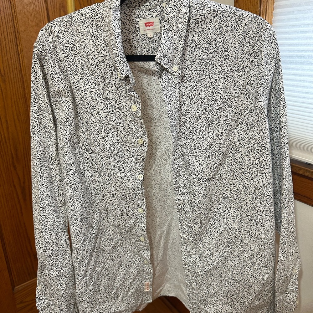 Levi's Black and White Patterned Shirt